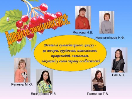 Склад ШМО гуманітарного циклу