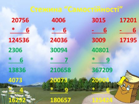 урок математики в 4 класі