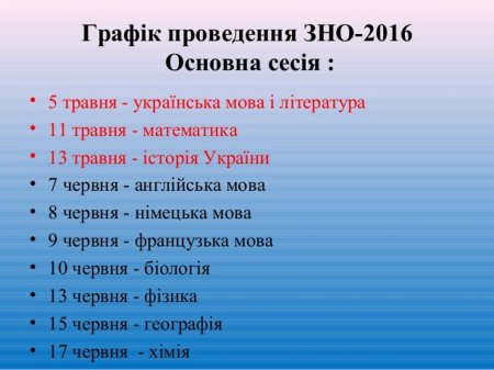 Незабаром ЗНО