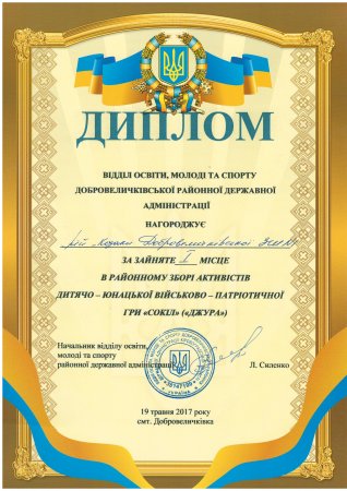 Збір  дитячо-юнацької військово-патріотичної гри «Сокіл»