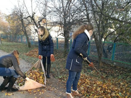 Волонтери 10 класу допомагають ветерану