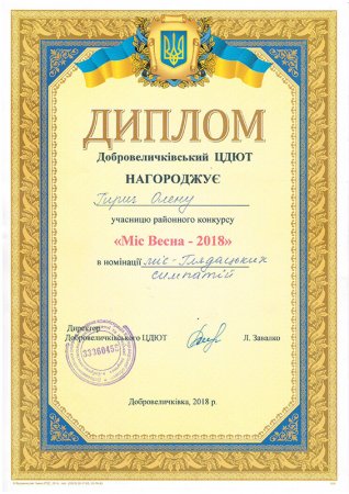 МІС ВЕСНА - 2018