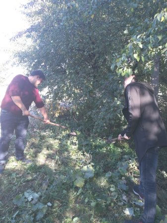 Волонтери за роботою. Допомога ветерану Великої Вітчизняної війни Кулішу О.О.