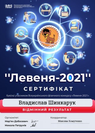 Результати Конкурсу “Левеня – 2021”
